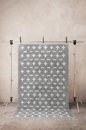 Jotex - Bomullsteppe Bomull/Bomull Grå/naturhvit BRISTOL - Kjøp Bomulls- & filleryer hos Jotex