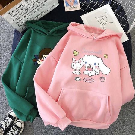 Sanrioed Plysch Barn Huvtröjor Anime Cinnamoroll Tecknad Kläder Baby Pojkar Flickor Tröjor Tröjor Toppar Kappa Present 150 NM-1QWW