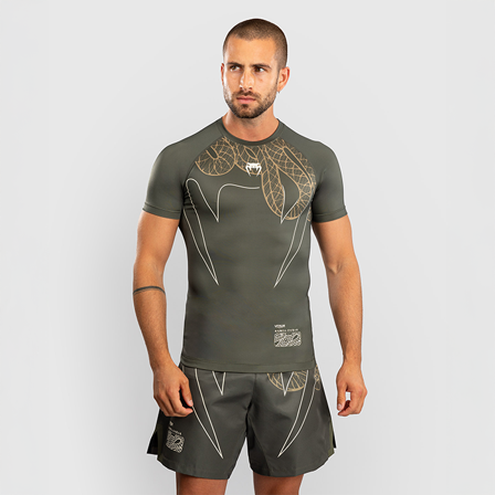 Venum Serpenti Rashguard Kort Ärm Khaki Brons Ivory