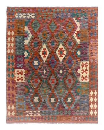 151X204 Tapete Kilim Afegão Old Style Oriental Vermelho Escuro/Castanho (Lã, ) Carpetvista