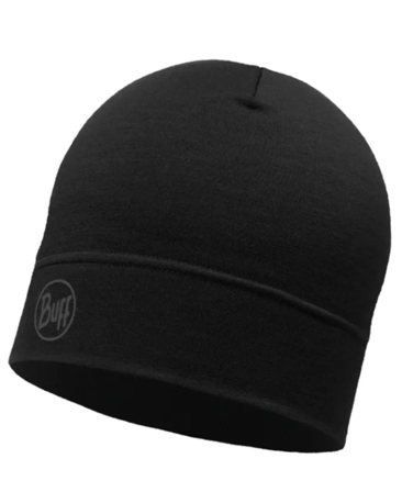 Buff Lightweight Merino Wool Solid Black