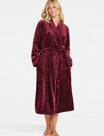 Damella of Sweden Robe - Burgundy - XL