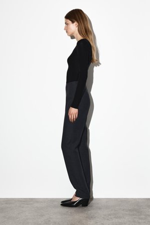 COS Wool-Blend Slim-Leg Trousers in Black - Women