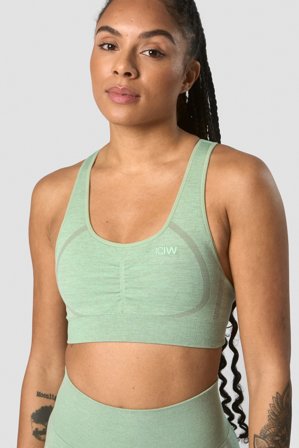 ICANIWILL - Rush Seamless Sports Bra Ice Green Melange - Sport-BH - Damen - ICIW