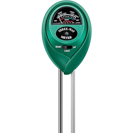 Jordprovare, 3-i-1 fuktmätare och pH-mätare