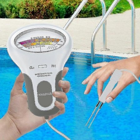 Vandkvalitetsanalysator, digital klor- og pH Cl2-tester til swimmingpools, spa-vandkvalitetsanalysator med sonde til swimmingpools i hjemmestørrelse .