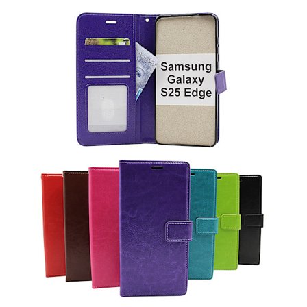 Crazy Horse Samsung Galaxy S25 Edge Plånboksfodral