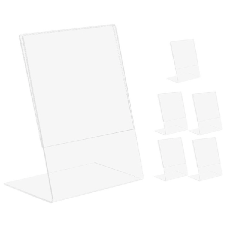 8 stk. akrylrammer, transparent akrylramme, borddisplayramme, vertikal stående skilteholder som vist 15.00X10.00X0.20CM
