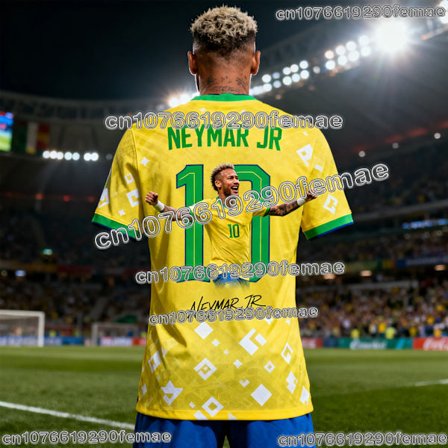 Neymar Special Edition Fodboldtrøje Mænd Kvinder Børn Mindetrøje Hurtigtørrende Åndbar Udendørs Sportstop