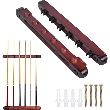 Billard Kø Hylde Vægmontering Pool Kø Holder Snooker Tilbehør Billard Kø Holdere til Skole, Hjem og Klubber