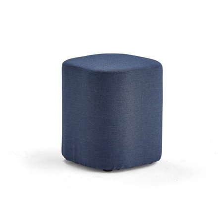 Stool COMFY, wool fabric, navy blue