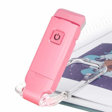 LED Boglamper, Genopladelig Læselampe til Bøger til Sengetid, 2 Lysstyrkeindstillinger til Øjenbeskyttelse, Dæmpbar Læselampe til Børn