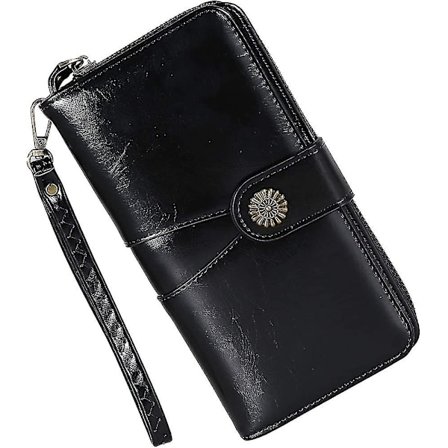 Pung Dame Læderpung med stor kapacitet højkvalitets pung, med flere gaver