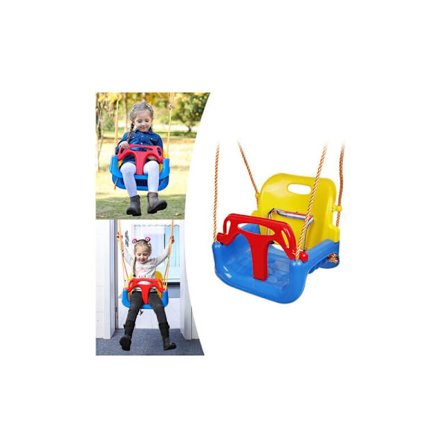 3 i 1 babygynge 38x42x33cm små børn 6-72 måneder rød-blå