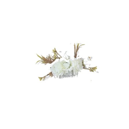 Blomst Hårkam Blomst Hårnål HVIT