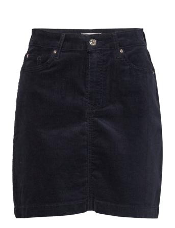 Dnm Mini Skirt Hw Cord Clr Navy Tommy Hilfiger