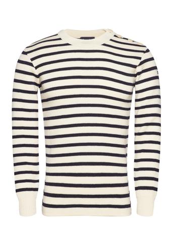 Striped Marin Sweater "Fouesnant" Svetari Collegepaita Beige Armor Lux