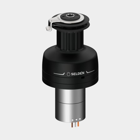 Elektrische Schotwinde Seldén E46, 42 V (12/24V), geeignet für Ø8 - 14 mm Schot, selbstholend, feste Geschwindigkeit, Motor unter Deck, Aluminium - 