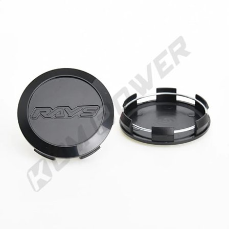 Bilracing OD 64MM ID 62MM Hjulsenterdeksel Sport Felgdeksel RAYS 3D Emblem Hjulkapsel Hjuldeksler Bronse Sølv Svart