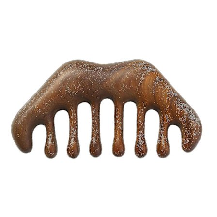 Naturlig trekam med brede tenner, hodebunnsmassasjekam