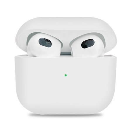 Pehmeä silikonikuori Apple Airpods 3 - Valkoinen