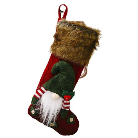 Julstrumpa Dekoration Kreativ Ansiktslös docka Xmas Strumpor Barn Present Godispåse Heminredning A