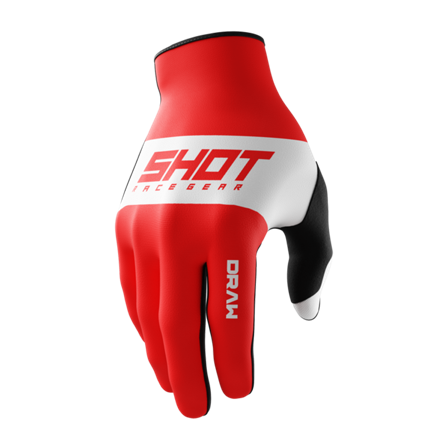 Mănuși Motocross Shot Draw Tineret roșu 8-9