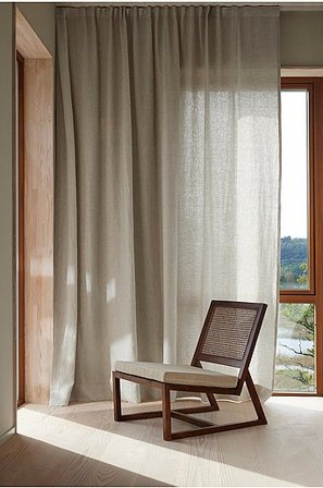 Jotex - Måttbeställd Linnegardin Linnebeige LEAH - Köp Gardiner hos Jotex