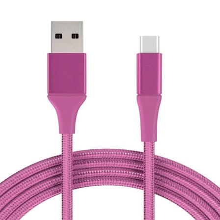Nylonflätad USB till USB-C Kabel