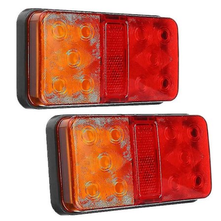 2 stk. 12v 10LED vandtæt lastbil trailer lastbil baglygte bil blinklys bremse bagstoplampe båd