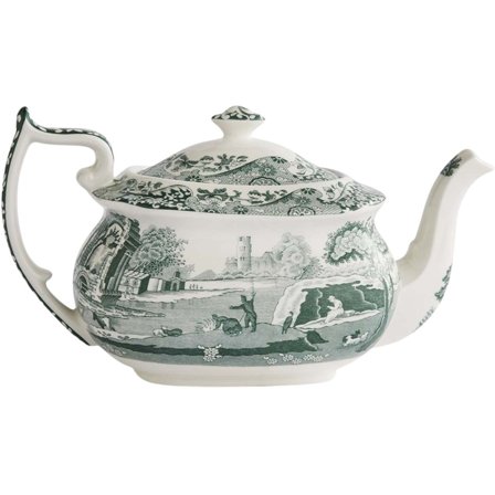 Spode Heritage Green Italian teekannu, vihreä/valkoinen