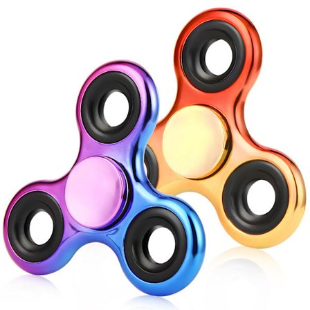 Fidget Spinner 2-pakke, Metal Fidget Spinner, Børns Jule-rystende Legetøj - ADHD Stress Relief Spinner, Julegave til Autistiske Børn