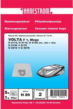 HANESTRÖM Dammsugarpåsar VOLTA F1, MEGA