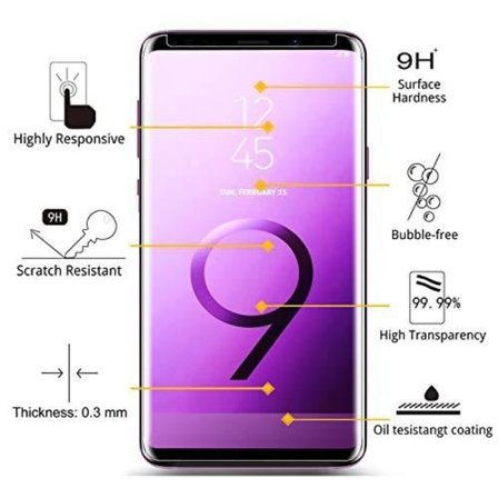 heltäckande skärmskydd för Samsung Galaxy S9 plus