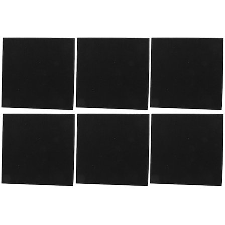 6 stk. Lydabsorberende plate Akustiske polyesterfiber Lydtette brannsikre lyddemperpaneler (Svart)