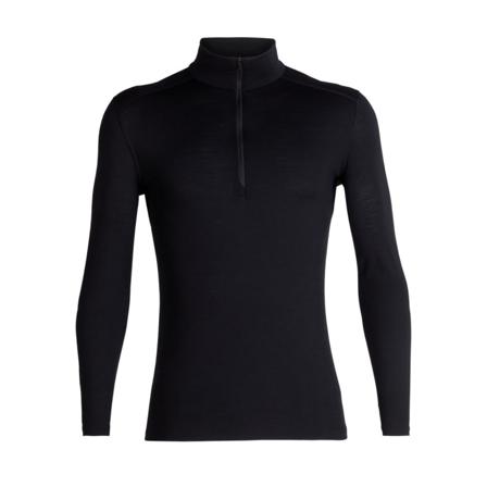 Icebreaker Men's 200 Oasis Longsleeve Half Zip Men base layer tops Black XXL