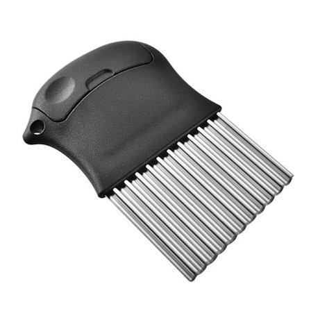 Bølgekutter Grønnsakskjærer med Ergonomisk Håndtak Lett å Rengjøre Rustfritt Stål Potet Gulrotkutter Kjøkkenverktøy