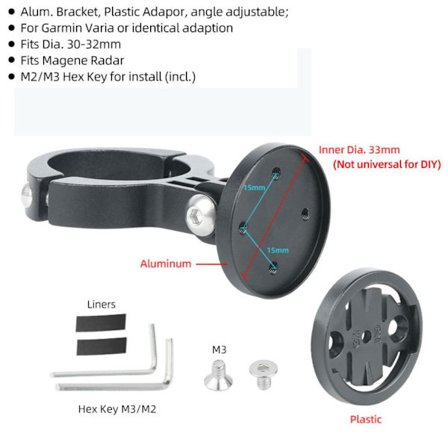 Cykelsadelskena bakljusfäste SET 5 SET 5