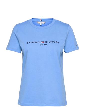 Regular Hilfiger C-Nk Tee Ss T-shirt Top Blå Tommy Hilfiger