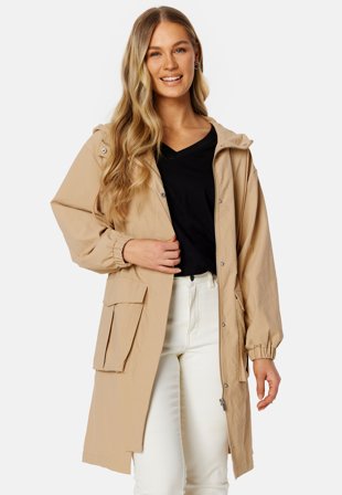 VILA Siliana Long Parka Jacket Sesame Klær