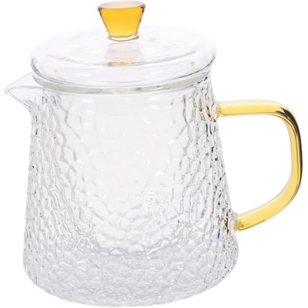Høyt Borosilikatglass Tekanne 450ml Tekanne med Hamret Tekstur