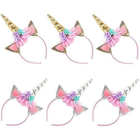 Enhörningsdiadem Enhörningsgåvor För Flickor, 6-pack Enhörningshorn Diadem Enhörning