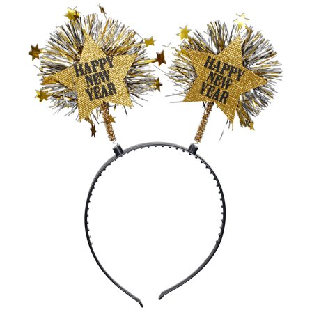 Happy New Year Diadem med Guldstjärnor
