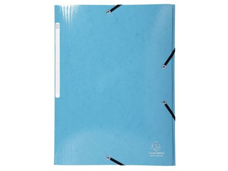 Exacompta Gummibandsmapp A4 Ljusblå - Lyreco - Kontorsmaterial - Mappar och plastfickor - Gummibandsmappar 3-klaff - Kartong