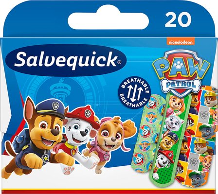 Salvequick Paw Patrol 20 stk, Medicin & Pleje, Sårplastre, Børneplastre