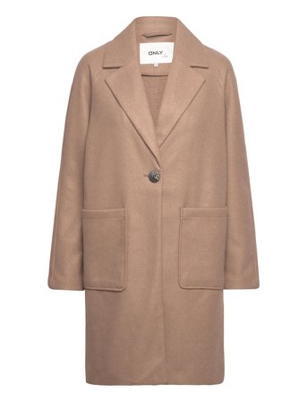 Onlnewvictoria Life Coat Otw Noos Outerwear Coats Winter Coats Beige ONLY*Betinget Tilbud