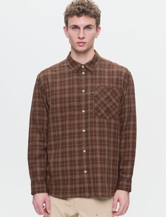 WOOD WOOD Wwday Light Flannel - Brown - L