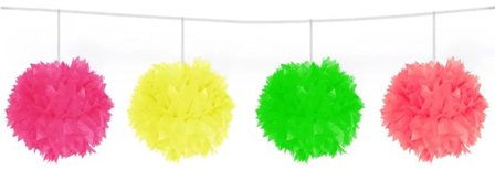 Pompom Girlang neon 3 m