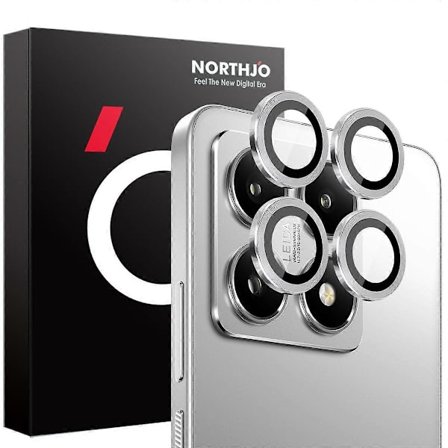 NORTHJO 1 Sæt Til Xiaomi 14T Hærdet Glas Kameralinse Film CD Årer Metalring Linsebeskyttelse Multicolor