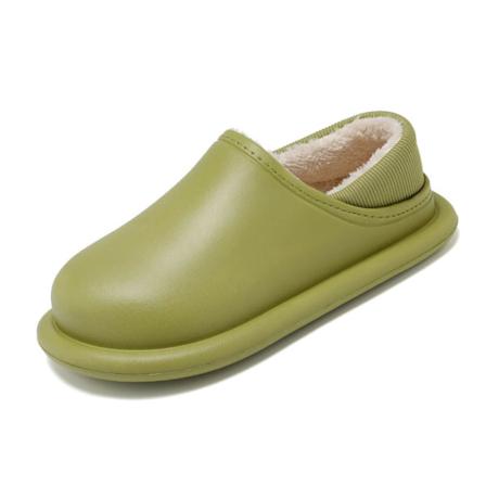 Herr Rund Tå Fuzzy Winter Home Shoe Vattentäta Varma Tofflor